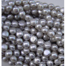 Button Pearl, Round Flat Pearl, Freshwater Pearl (BU10)